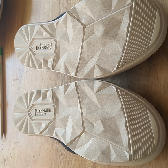 Dark blue leather slip ons Merrell - Picture 2 of 3